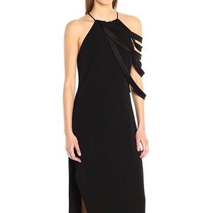 New Halston evening gown . Black . Size 4